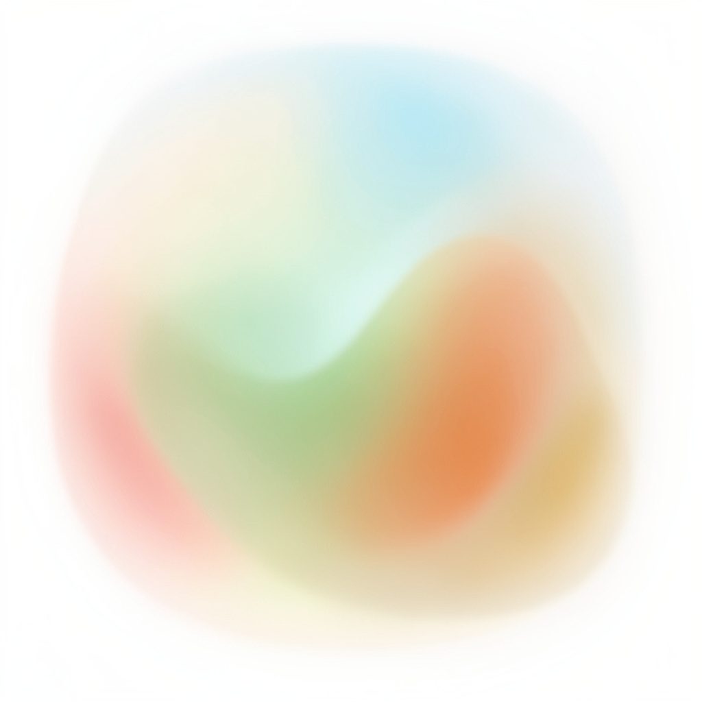 Abstract dark navy and orange gradient composition with soft glowing shapes, moody and atmospheric